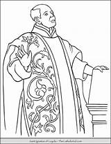 Loyola Ignatius Thecatholickid Saints Antioch Colouring Printable sketch template