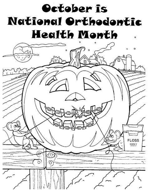 ideas  coloring dental health month coloring pages