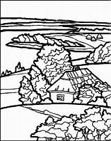 Landschaften Landschappen Malvorlagen Paysages Kleurplaat Coloriages Winziges Landscapes Malvorlage Animaatjes Seç Ausmalbild Animes Coloringpages1001 Drucken sketch template