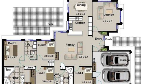 modern  bedroom house plans  double garage inspiring home design idea