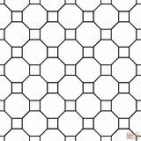 Tessellation Coloring Pages Pattern Octagon Square Patterns Printable Tessellations Quilt Sheets Tesselations Paper Color Templates Blank Supercoloring Kids Drawing Tilings sketch template