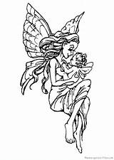 Coloring Pages Fairy Fairies Fun Kleurplaten Colouring Fee Cool Dessin Kids Elfe Feeen sketch template