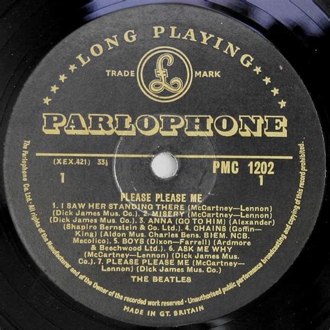 Release “please Please Me” By The Beatles Cover Art