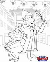 Sherlock Gnomes Coloring Pages Sheets Activity Printables sketch template