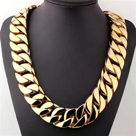 miami gold cuban chain necklace  bracelet     gold