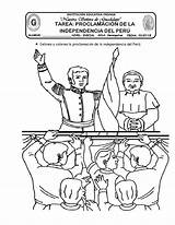 Proclamacion Independencia Peru Tarea sketch template