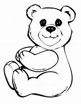 Bear Coloring Pages Teddy Bears Cutes Kids Printable Sitting Cute Navigation Post Care sketch template