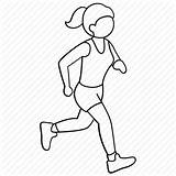 Jogging Jog Exercise Running Run Icon Drawing Race Sprinting Getdrawings Sports sketch template