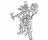 Skyrim Elder Armor Scrolls Nord Coloring Pages sketch template