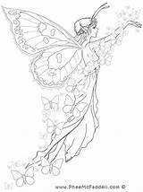 Coloring Fairy sketch template