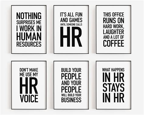 hr office decor set   printables human resources wall art zoom background funny hr gifts