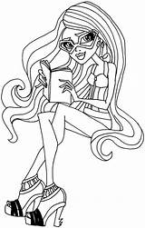 Ghoulia Pages Coloring Yelps Monster High Getcolorings Getdrawings sketch template