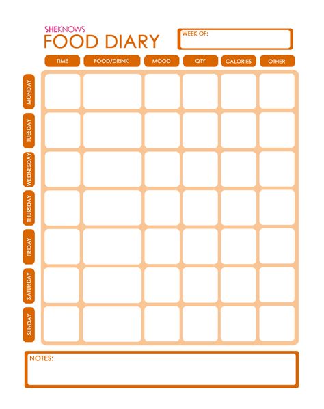 food journal templates excel  formats