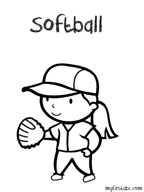 printable softball coloring pages coloring home