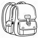 School Bag Drawing Coloring Bags Backpack Kids Cute Pages Purses sketch template