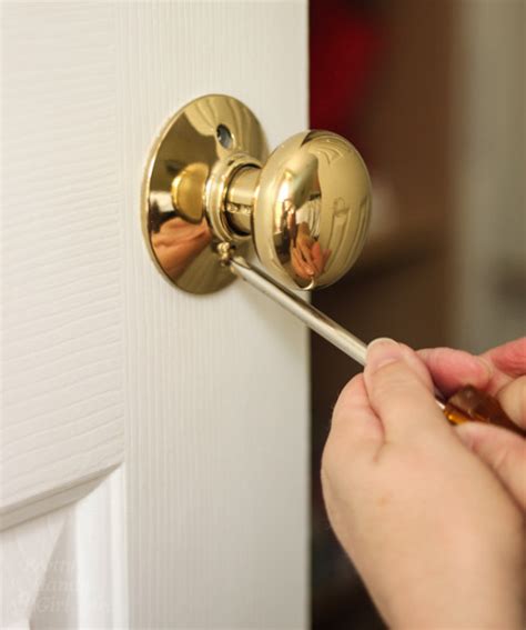 How To Replace Door Knobs And Deadbolts Pretty Handy Girl