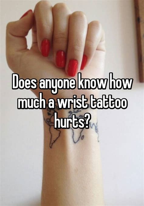 Does Anyone Know How Much A Wrist Tattoo Hurts