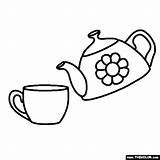 Coloring Teapot Pages sketch template
