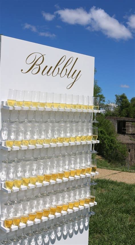 bubbly wall     display drinks  easy access  guests