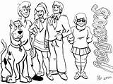 Doo Scooby Coloring Kids Pages Simple Children Color Characters sketch template