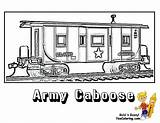 Coloring Pages Train Army Caboose Kids Yescoloring Printable Ironhorse Trains Sheets Military sketch template