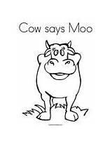 Coloring Cow Moo Says Change Template Cursive Twistynoodle sketch template