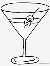 Clip Martini Coloring Glass Royalty Pngkey sketch template