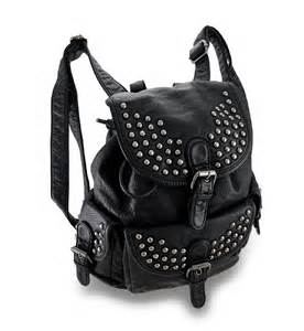 soft leather studded drawstring backpack wfaux buckle accents blingby