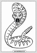 Serpiente Cascabel Serpientes Cobra Blanco Rincondibujos Goku Sobres sketch template