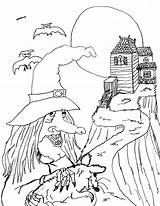 Coloring Halloween Pages Scary Witches Witch Printable Kids Print Popular Coloringhome Adult Freekidscoloringpage sketch template