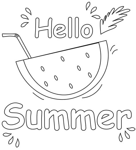 summer coloring pages  kids adults  summer colouring