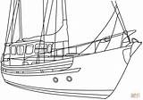 Coloring Boat Pages Motorsailer Transport Printable Boats Supercoloring Categories sketch template