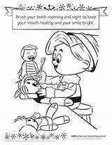 Coloring Hygiene Dental Pages Personal Teeth Healthy Drawing Health Body Brush Kids Printable Children Activities Sheets Christmas Color Worksheet Post sketch template