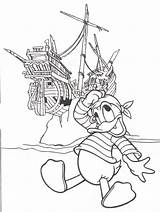 Donald Pirata Dibujos Pirate Disneyland Walt Pato Duro Botón Izquierdo Pincha sketch template