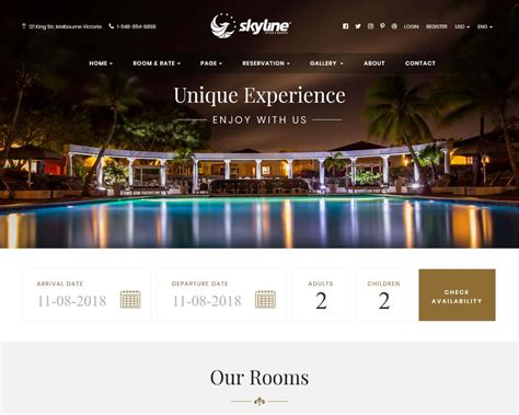 top hotel website templates  build   booking website