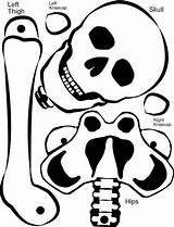 Esqueleto Esqueletos Calavera Armar Recortables Disfraz Daledetalles Crea Móvil Piezas Rompecabezas sketch template