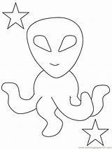 Alien Coloring Pages Space Aliens Printable Kids Color Cartoons Library Clipart Popular Line sketch template