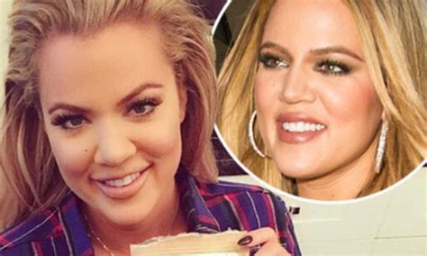 khloe kardashian looks fuller in the face as she promotes weight loss tea daily mail online