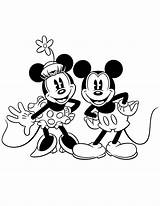 Mickey Minnie Mouse Coloring Classic Pages Disney Happy Printable Old Drawings Cartoon Vintage Book Popular Clipart Color Library Choose Board sketch template