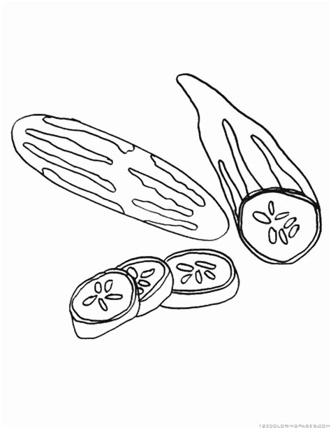 cucumber coloring page  printable coloring pages  kids