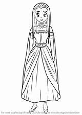 Quest Dragon Medea Princess Drawing Viii Draw Step sketch template