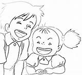 Totoro Ghibli Neighbor Satsuki Kolorowanki Ponyo Coloringhome Colorir Letscolorit Meu Szkice Darmowe Artystyczne Pomysły Rysunki Manualidades Drawings Miyazaki Library sketch template