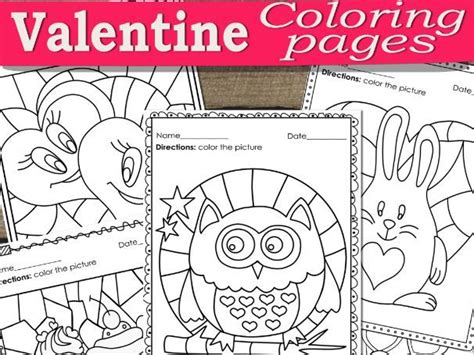 valentine coloring pages teaching resources