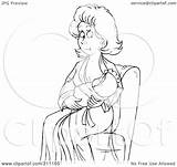 Mother Outline Clipart Nursing Coloring Child Her Royalty Illustration Bannykh Alex Rf 2021 Clipground sketch template