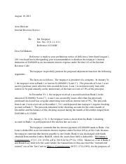 irs protest letter examplepdf august   area director internal
