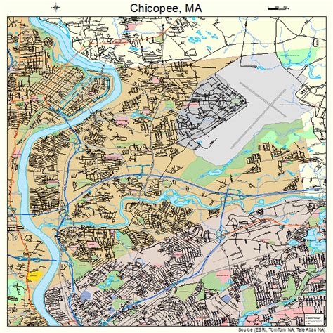 chicopee massachusetts street map