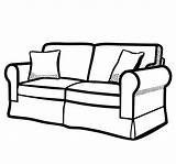 Couch Drawing Simple Sofa Clipart Getdrawings sketch template