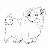Pug Coloring Pages Printable Baby Cute Puppy Getcolorings Colouring Dog Drawing Print Color Getdrawings Colorings sketch template