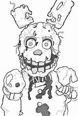 Freddy Nights Springtrap Five Coloring Pages Drawing Fnaf Draw Freddys Spring Printable Color Foxy Finished Tutorial Sketch Print Step sketch template