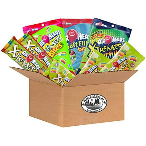 airheads  xtremes kids sour candy variety bundle airheads xtremes sourfuls rainbow berry
